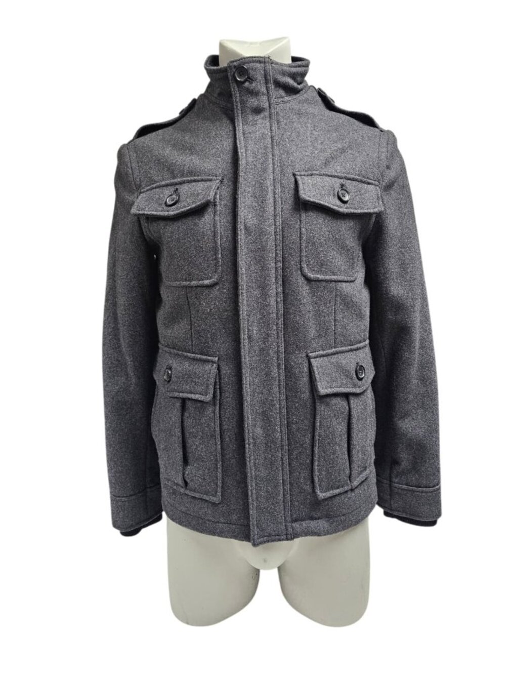 2011 Merona Men's Military-Style Wool Blend Field Jacket . Small